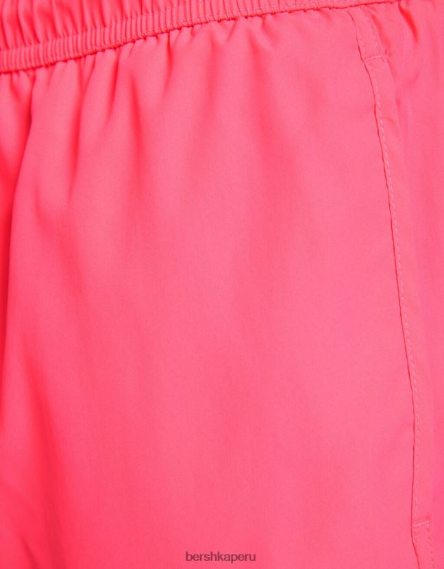 fucsia Bershka hombres shorts de playa básicos de neón 806J6B3393