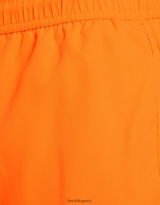 naranja Bershka hombres shorts de playa básicos de neón 806J6B3391