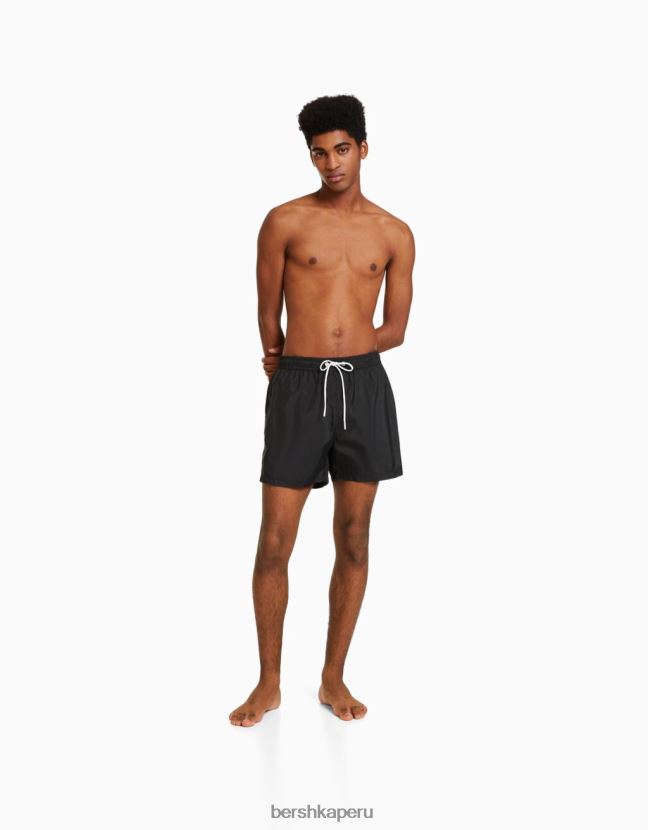 negro Bershka hombres shorts de baño básicos 806J6B3382
