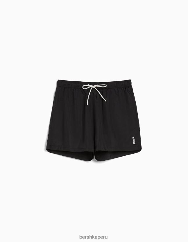 negro Bershka hombres shorts de baño básicos 806J6B3400
