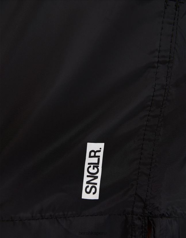 negro Bershka hombres shorts de baño básicos 806J6B3400