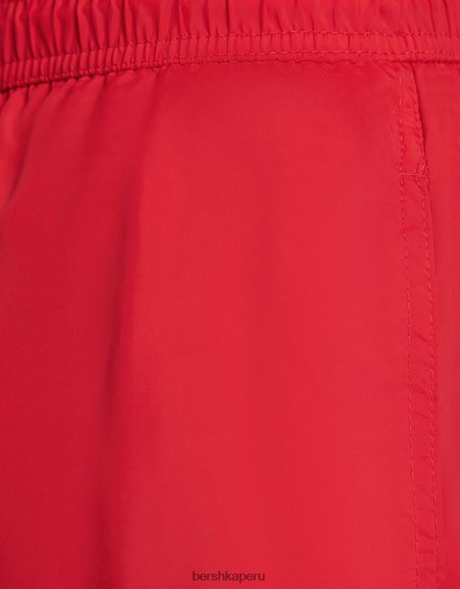 rojo Bershka hombres shorts de baño básicos 806J6B3385