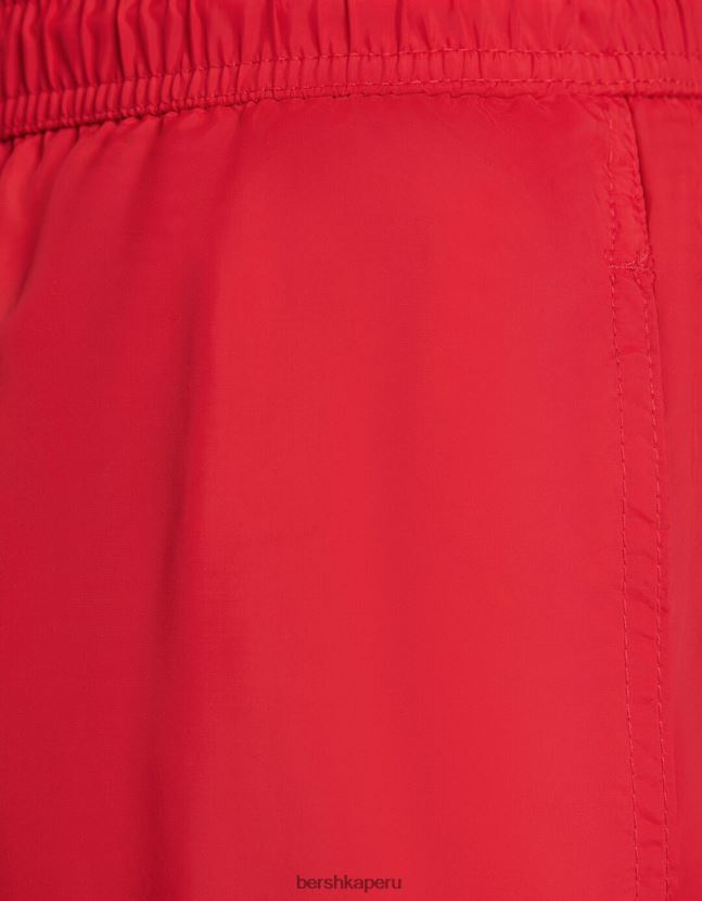 rojo Bershka hombres shorts de baño básicos 806J6B3399