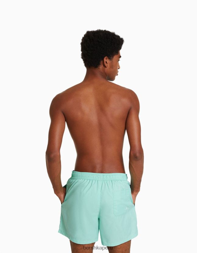 turquesa Bershka hombres shorts de baño básicos 806J6B3381
