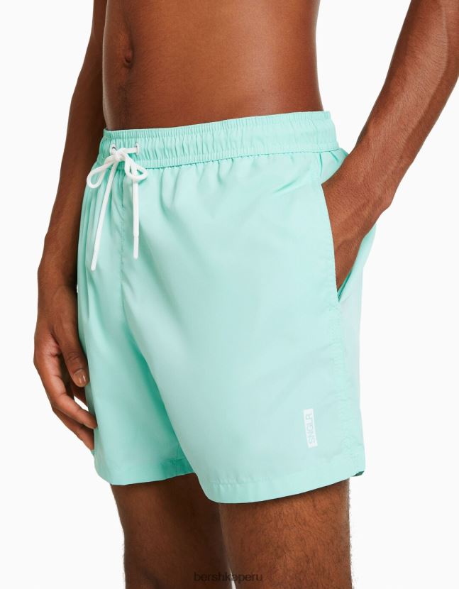 turquesa Bershka hombres shorts de baño básicos 806J6B3381