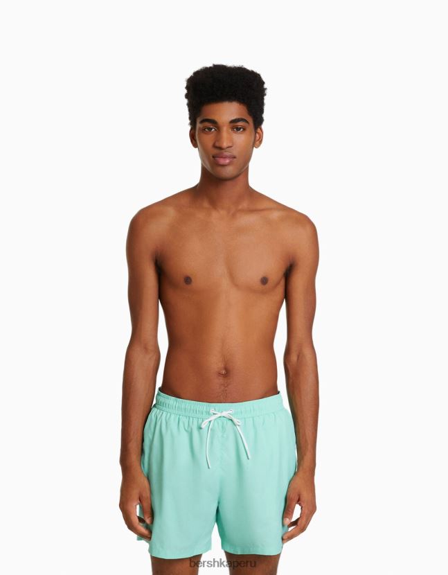 turquesa Bershka hombres shorts de baño básicos 806J6B3381