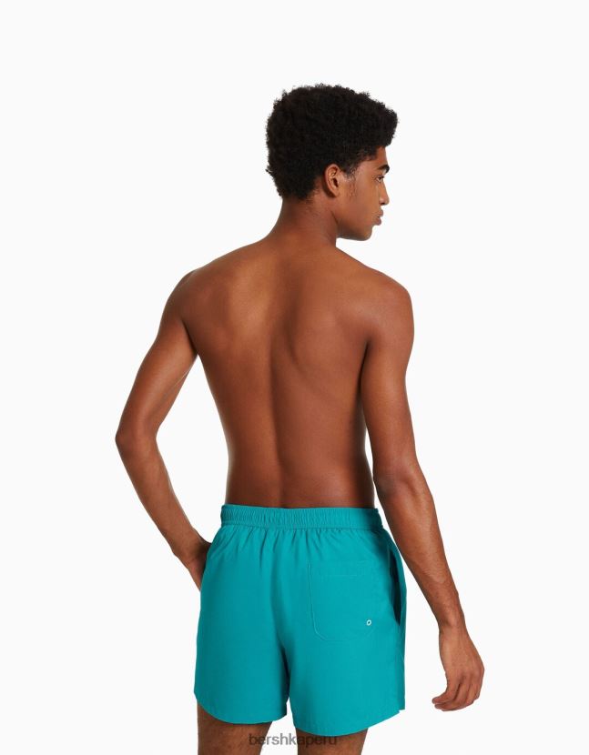 turquesa Bershka hombres shorts de baño básicos 806J6B3384