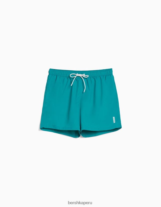 turquesa Bershka hombres shorts de baño básicos 806J6B3384