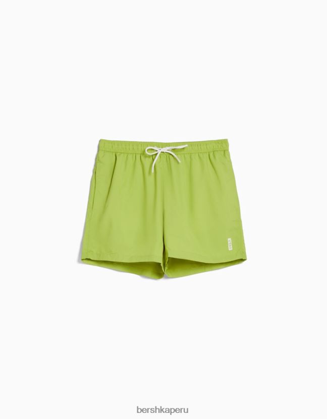 verde Bershka hombres shorts de baño básicos 806J6B3383