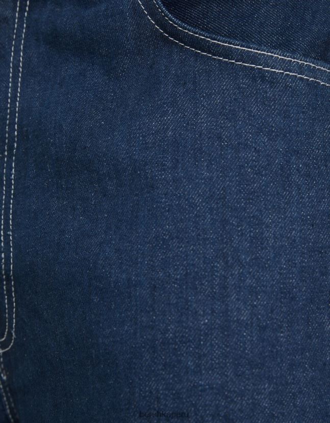 azul Bershka hombres vaqueros holgados con diseño colour block 806J6B3130