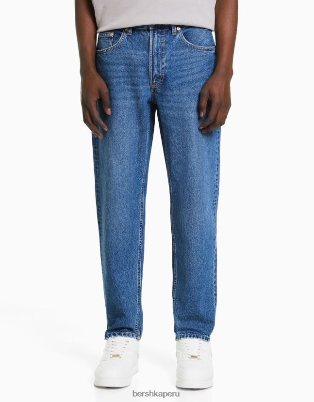 azul Bershka hombres vaqueros vintage rectos 806J6B3141