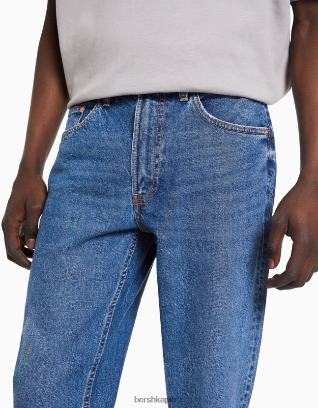 azul Bershka hombres vaqueros vintage rectos 806J6B3141