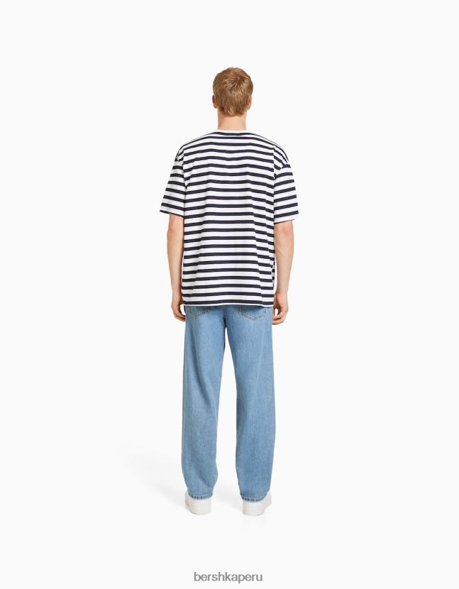 azul claro Bershka hombres vaqueros anchos de los 90 806J6B3133