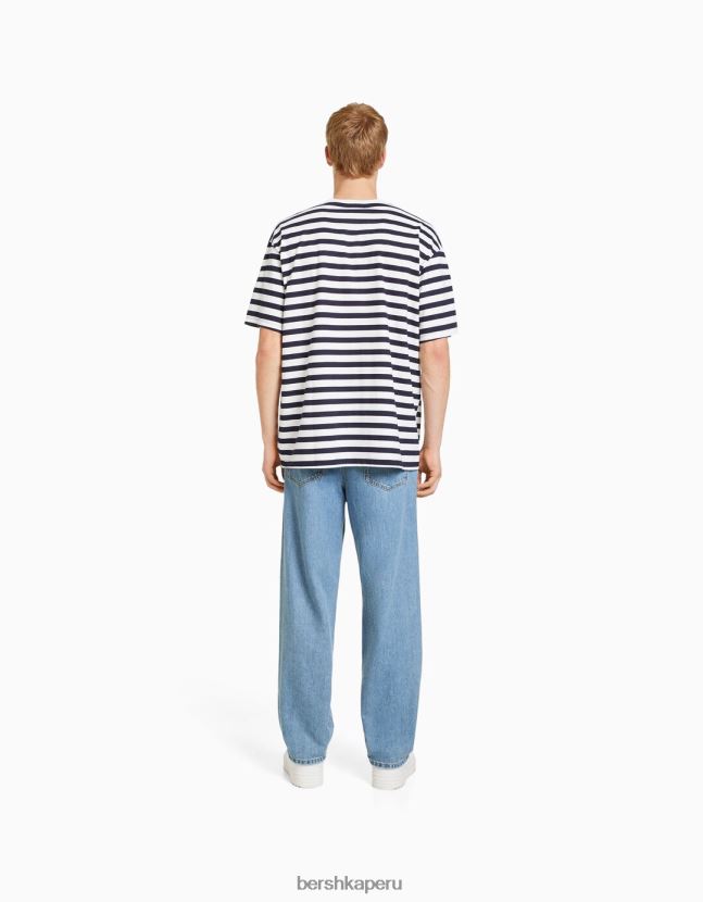azul claro Bershka hombres vaqueros anchos de los 90 806J6B3135