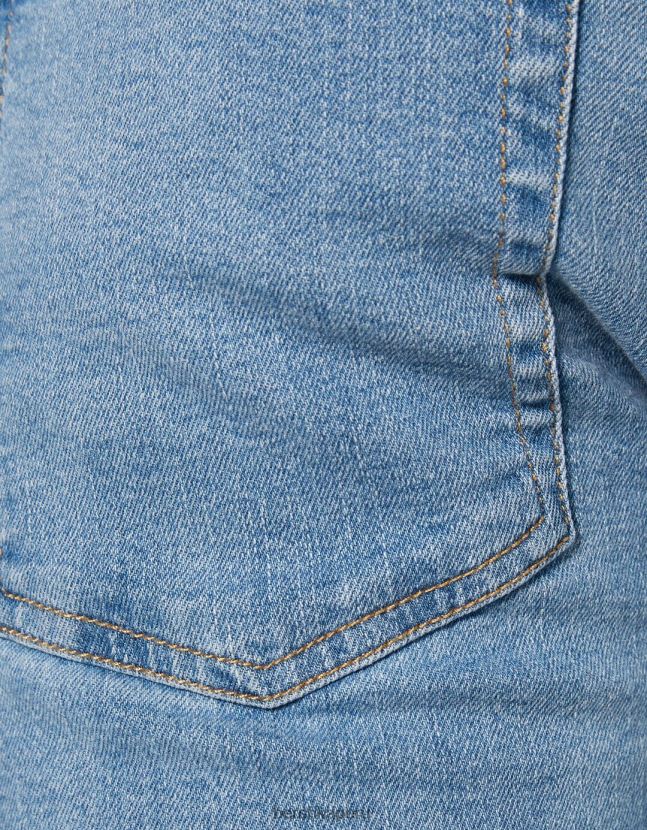 azul claro Bershka hombres vaqueros muy ajustados con rotos 806J6B3167