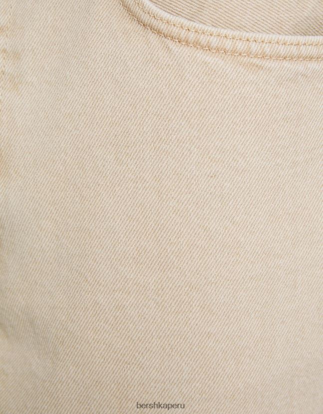 beige Bershka hombres vaqueros vintage rectos 806J6B3126