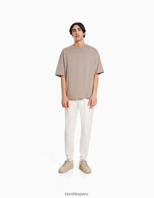blanco Bershka hombres vaqueros jogger de colores 806J6B3156