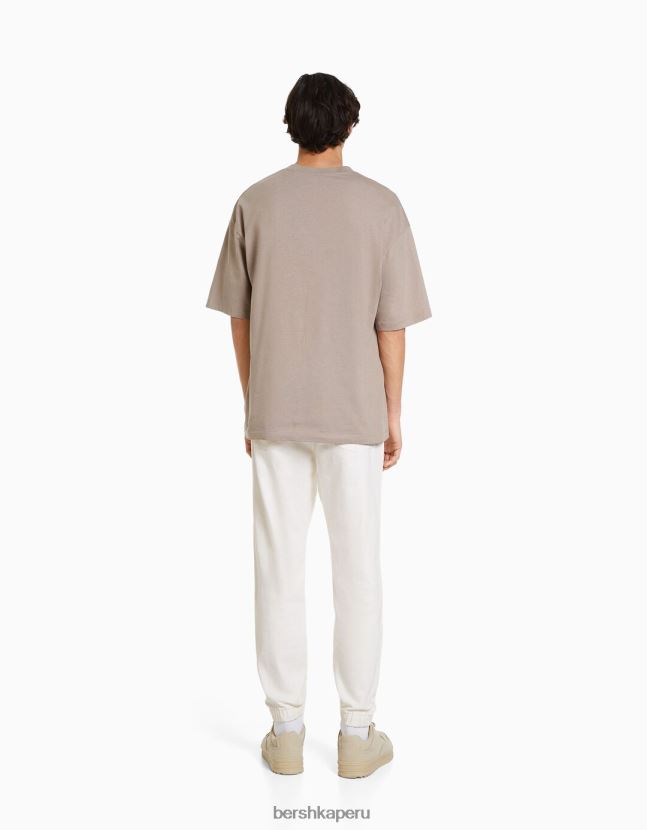 blanco Bershka hombres vaqueros jogger de colores 806J6B3156