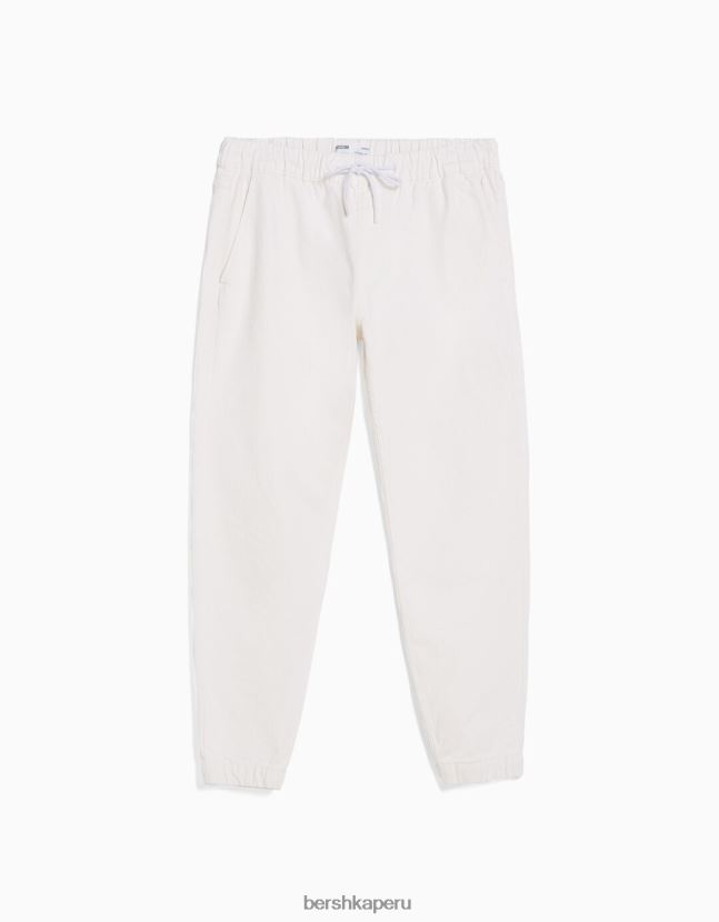 blanco Bershka hombres vaqueros jogger de colores 806J6B3156