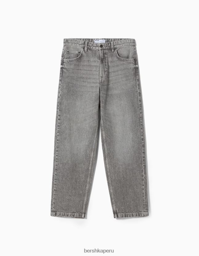 gris Bershka hombres vaqueros holgados de colores 806J6B3112