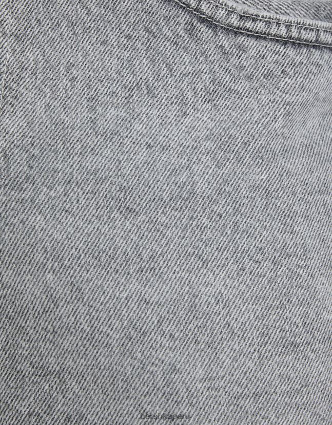 gris Bershka hombres vaqueros vintage rectos 806J6B3142