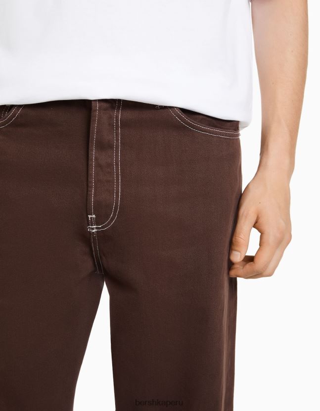 marrón Bershka hombres vaqueros anchos de los 90 806J6B3134