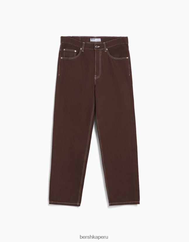 marrón Bershka hombres vaqueros anchos de los 90 806J6B3134