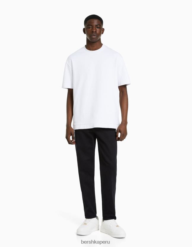 negro Bershka hombres vaqueros vintage rectos 806J6B3127