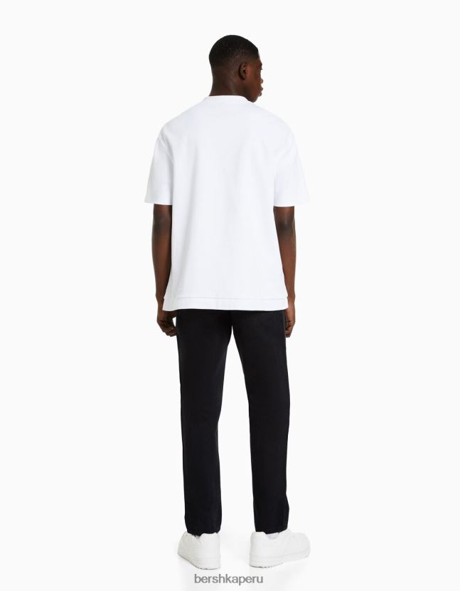 negro Bershka hombres vaqueros vintage rectos 806J6B3127