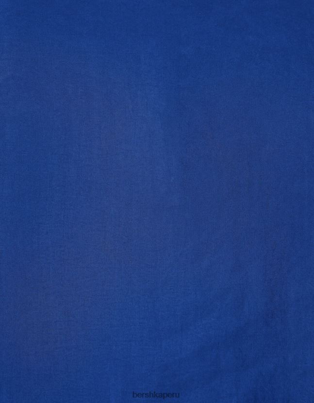 azul Bershka hombres camisa fluida de manga corta 806J6B2920