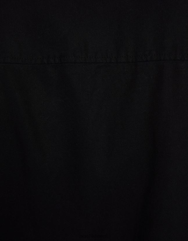 negro Bershka hombres camisa rústica holgada de manga corta 806J6B2945