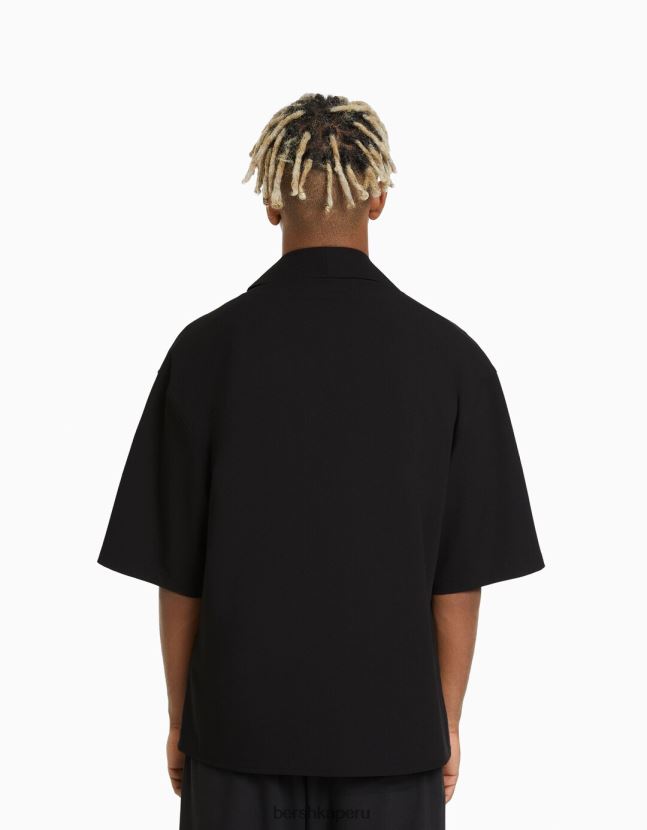 otro Bershka hombres camisa de manga corta con cuello 806J6B2921