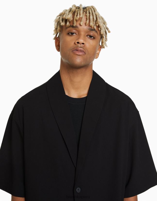 otro Bershka hombres camisa de manga corta con cuello 806J6B2921