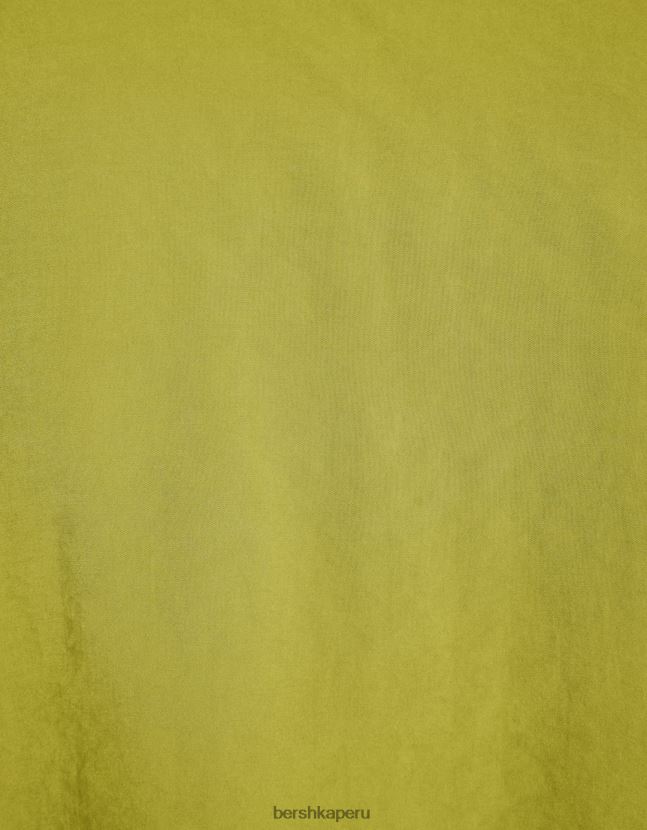 verde Bershka hombres camisa fluida de manga corta 806J6B2918