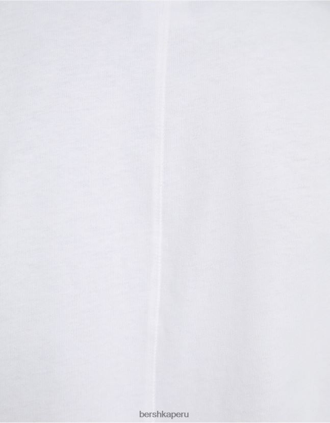 blanco Bershka hombres camiseta oversize de manga corta 806J6B2660