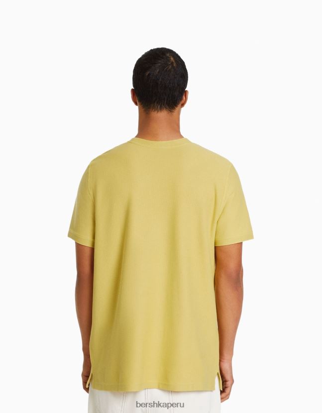 cal Bershka hombres camiseta texturizada de manga corta 806J6B2770