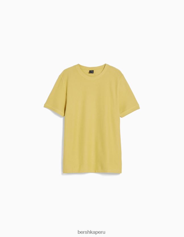cal Bershka hombres camiseta texturizada de manga corta 806J6B2770