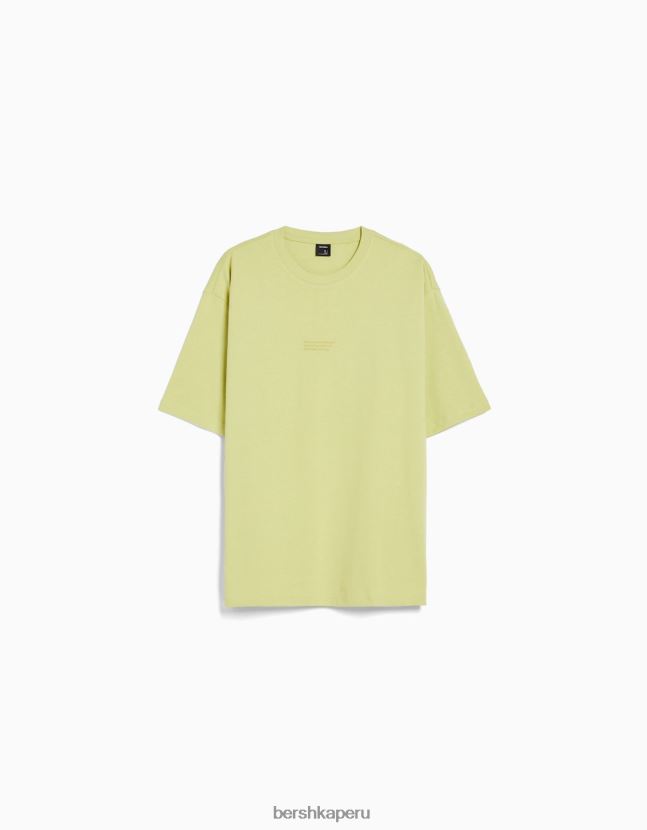 cal Bershka hombres playera oversize de manga corta estampada 806J6B2685