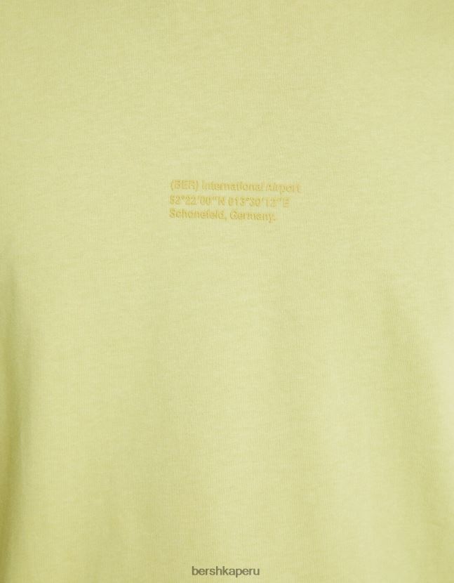cal Bershka hombres playera oversize de manga corta estampada 806J6B2685