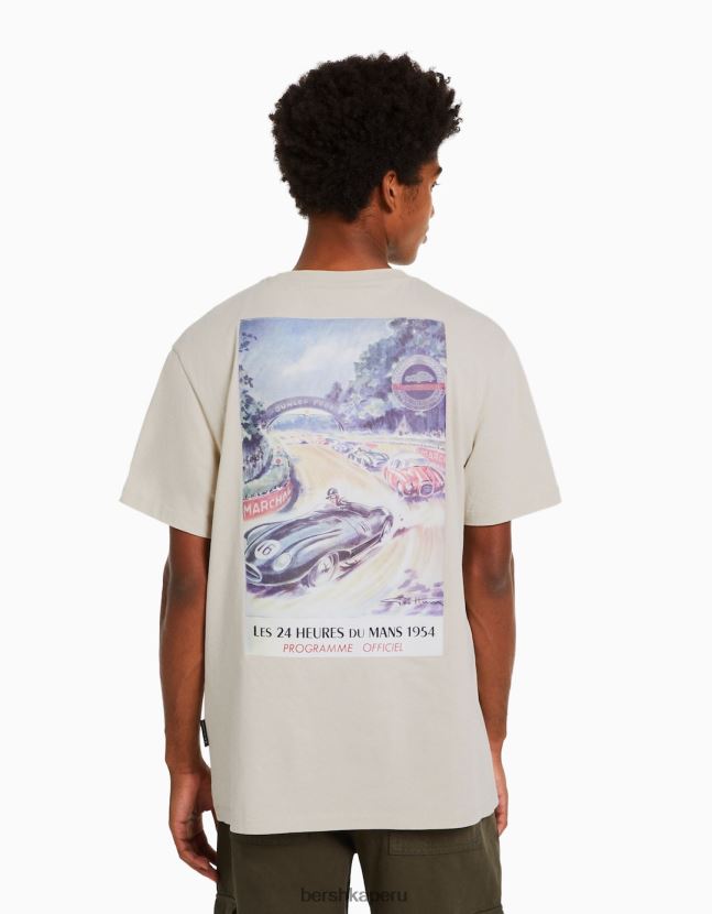 camello Bershka hombres Camiseta de manga corta 24h le regular fit 806J6B2817