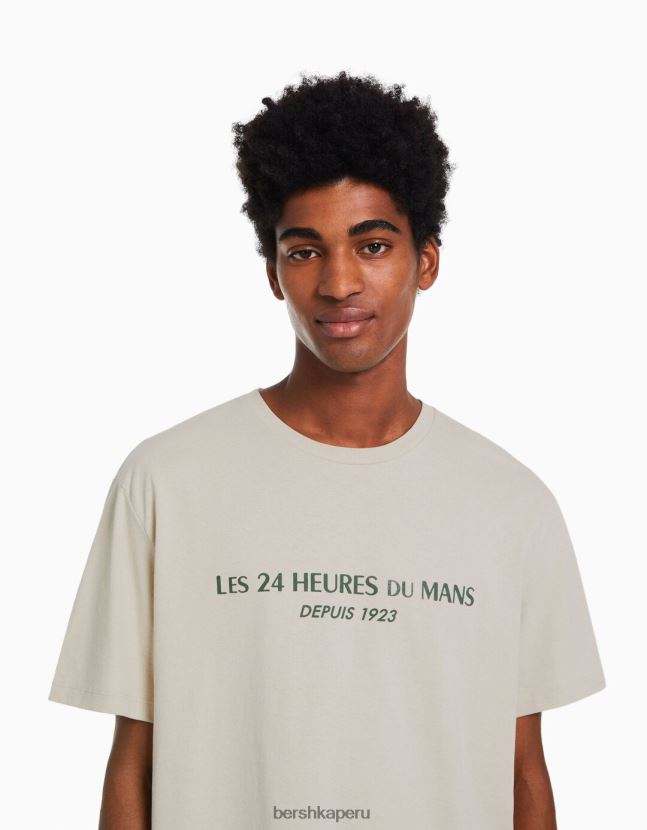camello Bershka hombres Camiseta de manga corta 24h le regular fit 806J6B2817