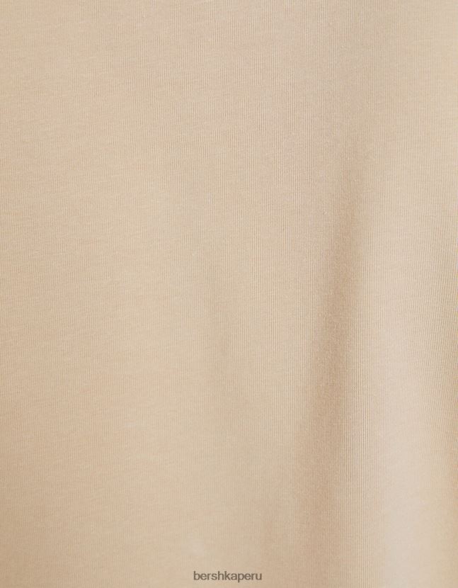 camello Bershka hombres polo de manga corta a rayas 806J6B2679