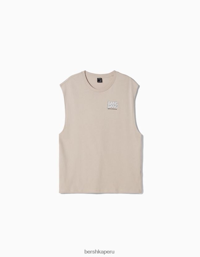 exclusivo Bershka hombres camiseta sin mangas estilo constructor 806J6B2780
