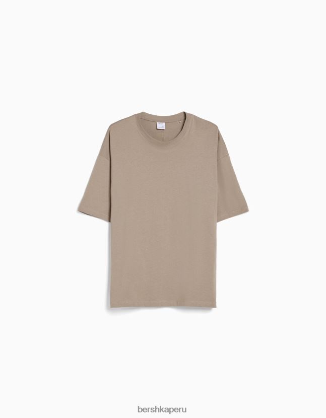 gris Bershka hombres camiseta oversize de manga corta 806J6B2663