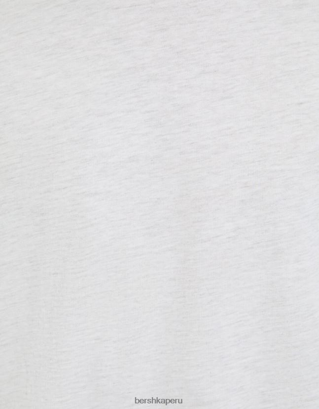 gris Bershka hombres camiseta regular fit de manga corta 806J6B2793