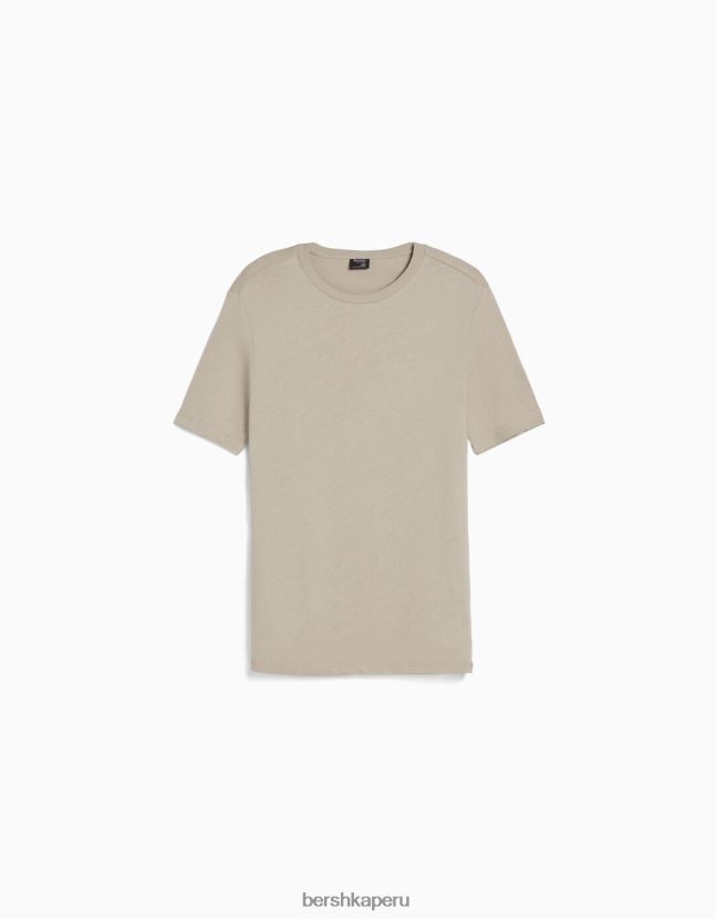 gris Bershka hombres camiseta regular fit de manga corta 806J6B2795