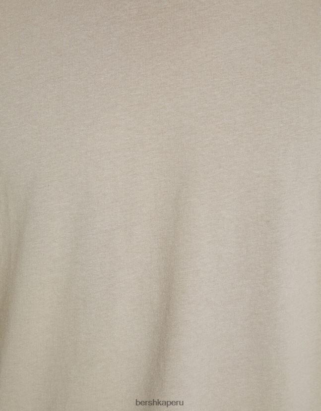 gris Bershka hombres camiseta regular fit de manga corta 806J6B2795