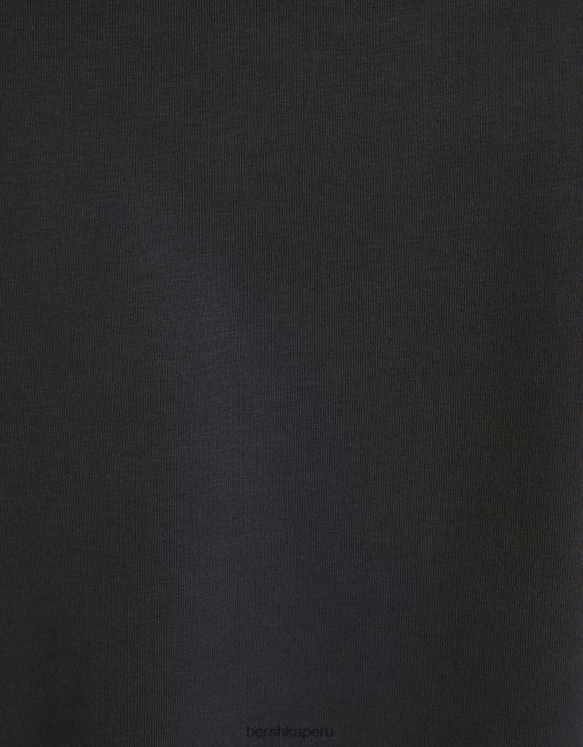 gris Bershka hombres playera de manga corta con ajuste elástico 806J6B2844