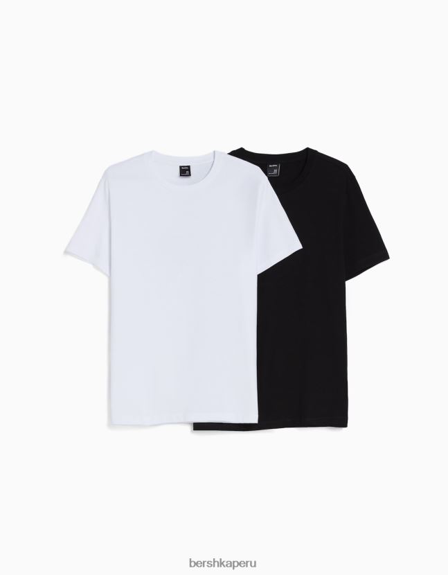 multicolor Bershka hombres Pack de 2 camisetas de manga corta regular fit 806J6B2652