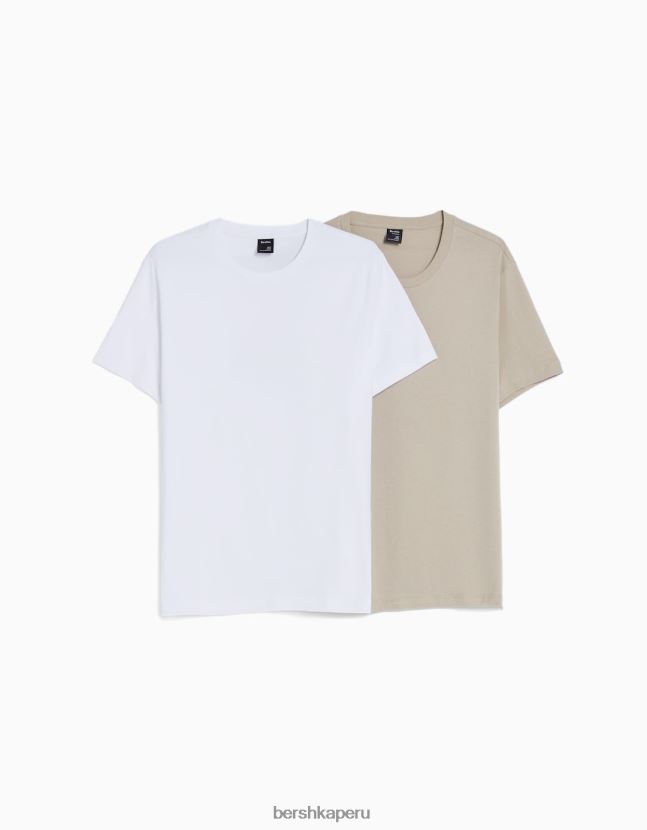 multicolor Bershka hombres Pack de 2 camisetas de manga corta regular fit 806J6B2653